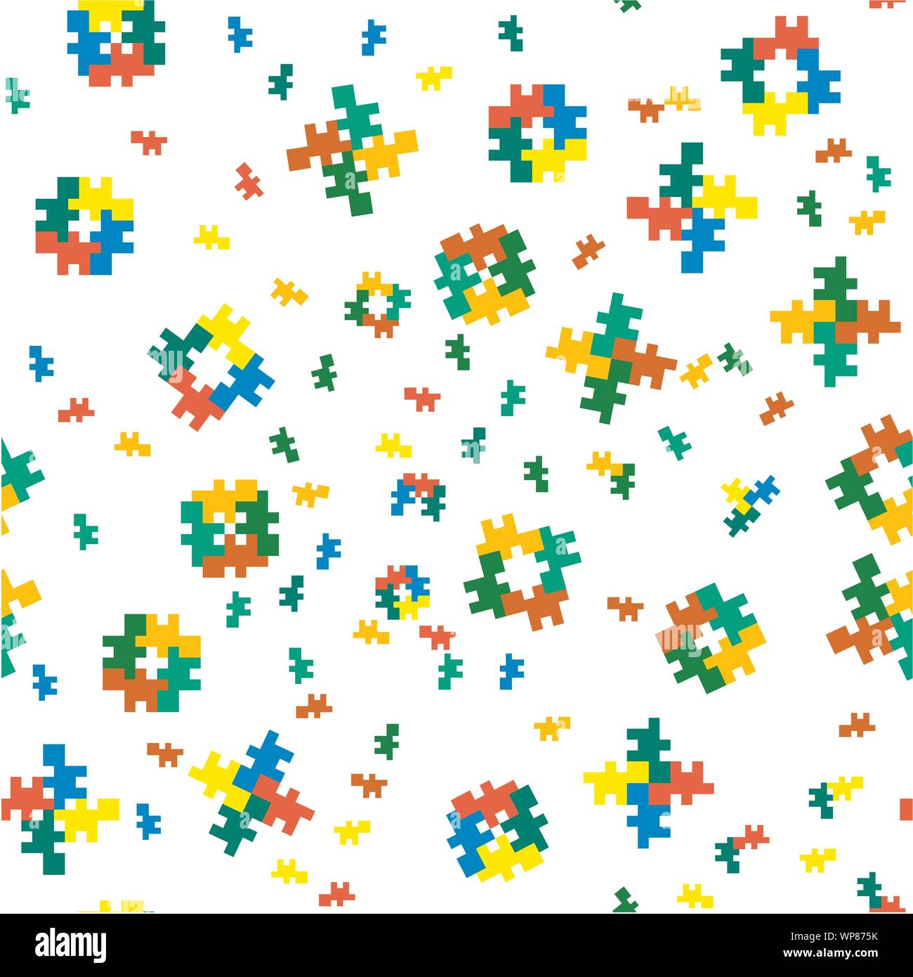 Seamless eight-bit color texture Stock Vector