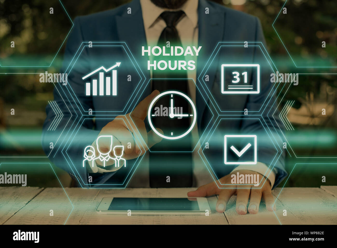 Handwriting text writing Holiday Hours. Conceptual photo Schedule 24 ...