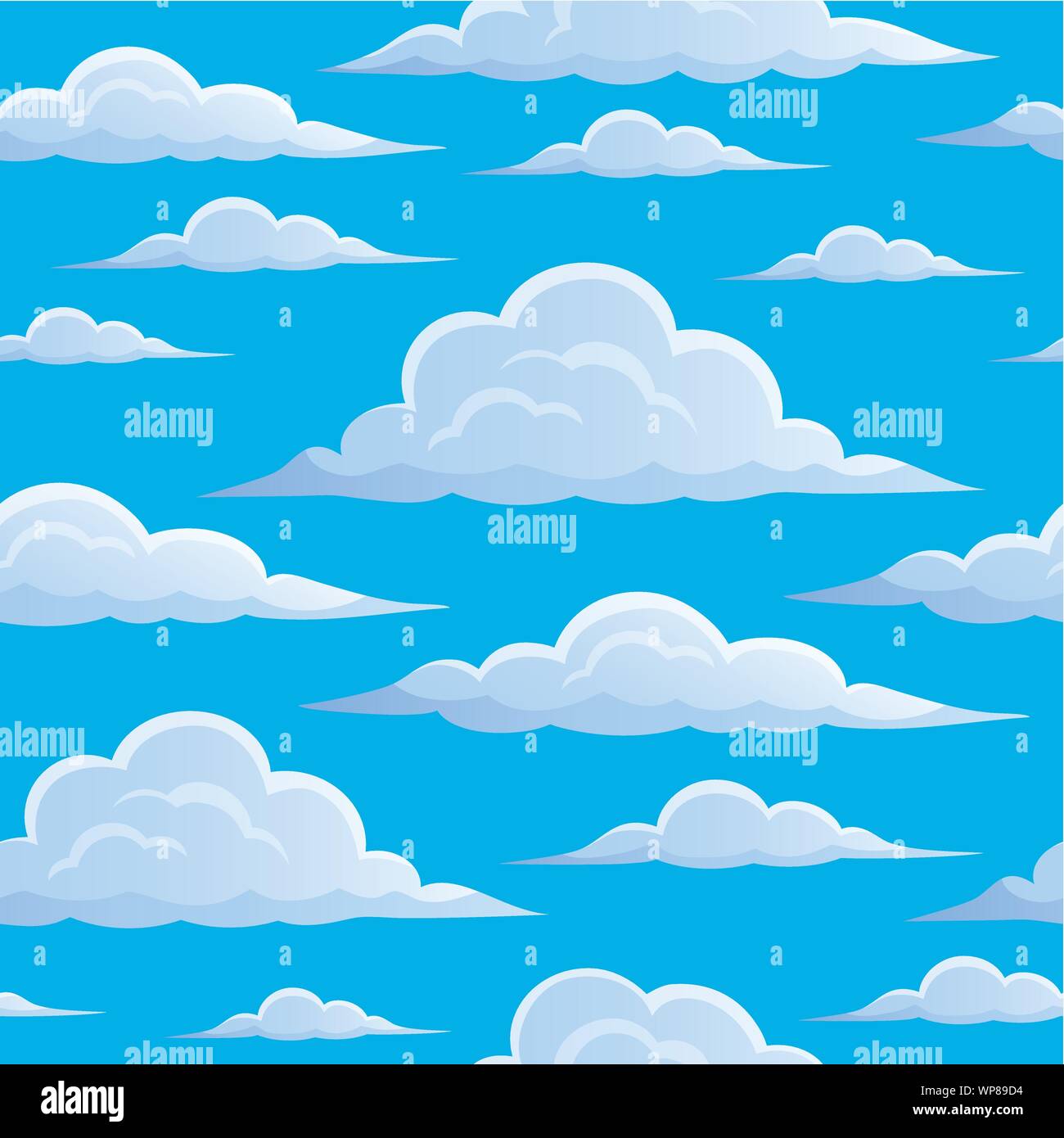 Clouds on blue sky seamless background 1 Stock Vector