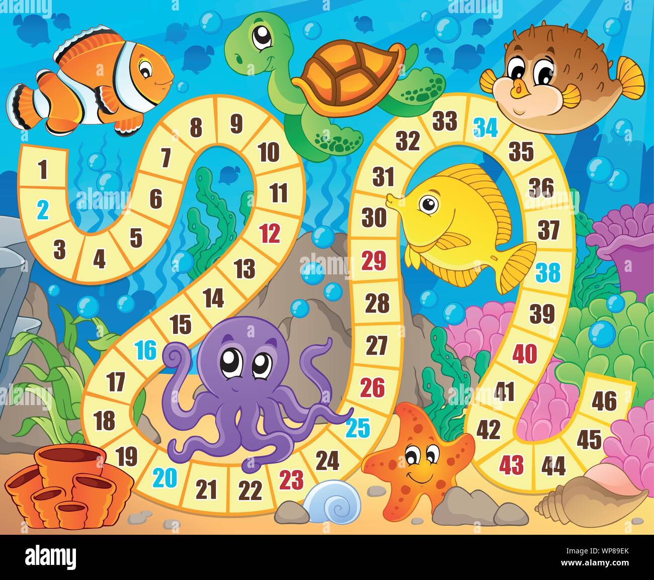 Board game image with underwater theme 1 Stock Vector Image & Art - Alamy
