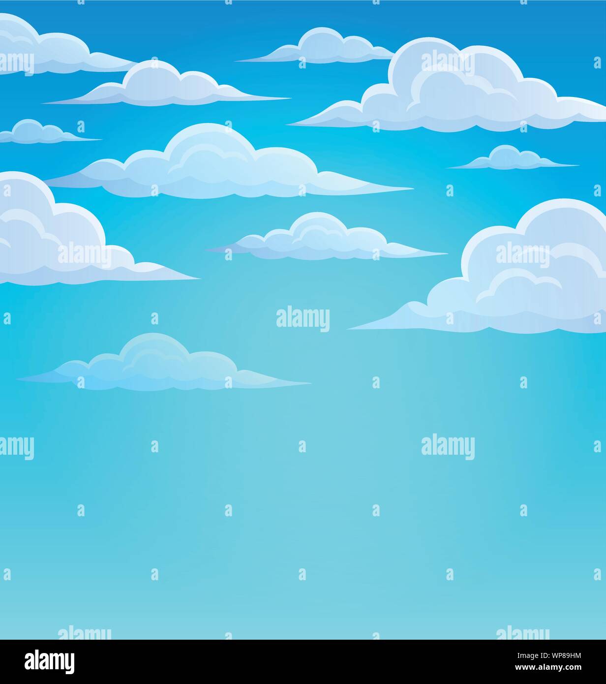 Clouds on sky theme 1 Stock Vector