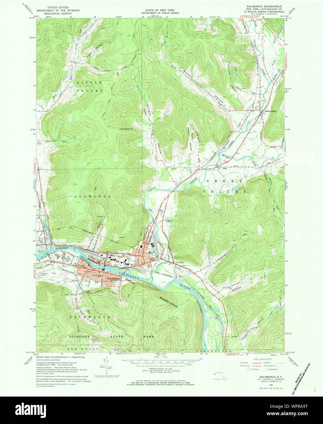 Map of salamanca new york hires stock photography and images Alamy