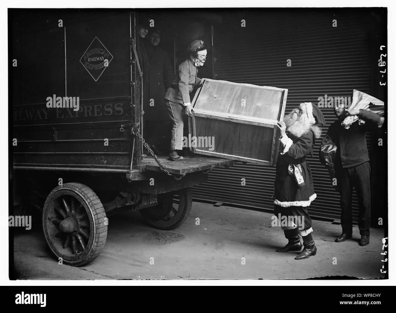 Loading railway express car Stock Photo - Alamy