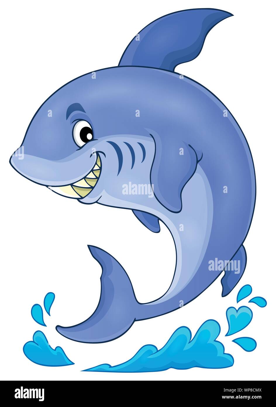 Image with shark theme 3 Stock Vector