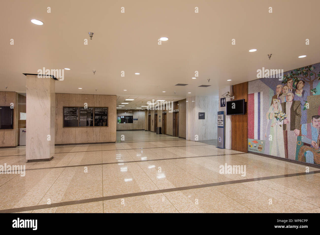 Lobby Federal building at 300 N Los Angeles Blvd in Los Angeles