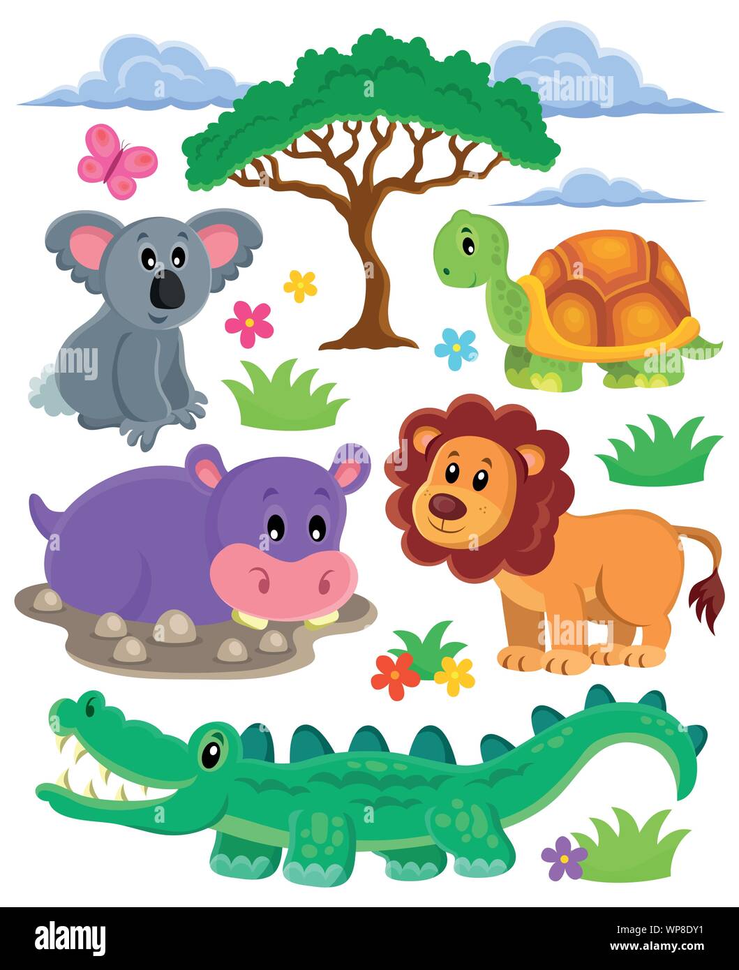 Animals topic collection 1 Stock Vector
