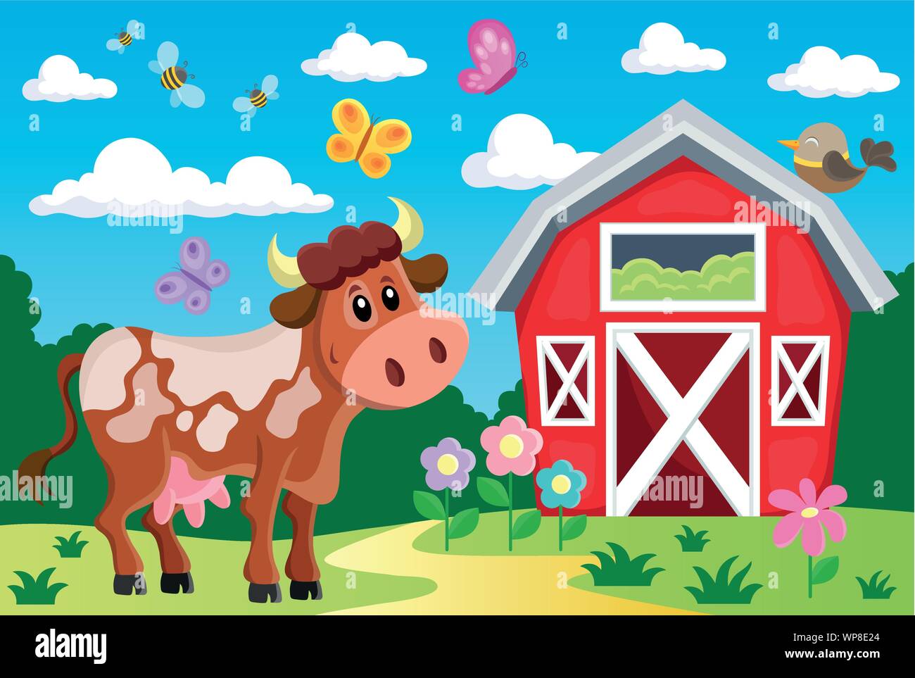 Farm topic image 2 Stock Vector