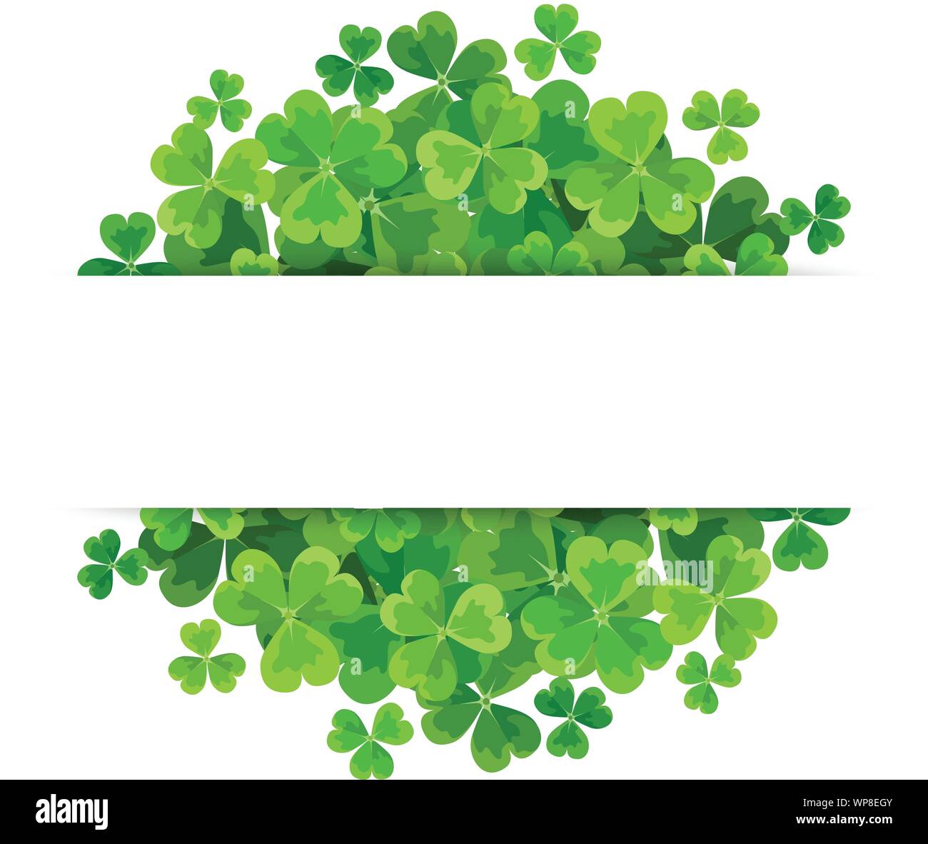 St. Patrick's day vector background with green shamrock Stock Vector Image &amp; Art - Alamy