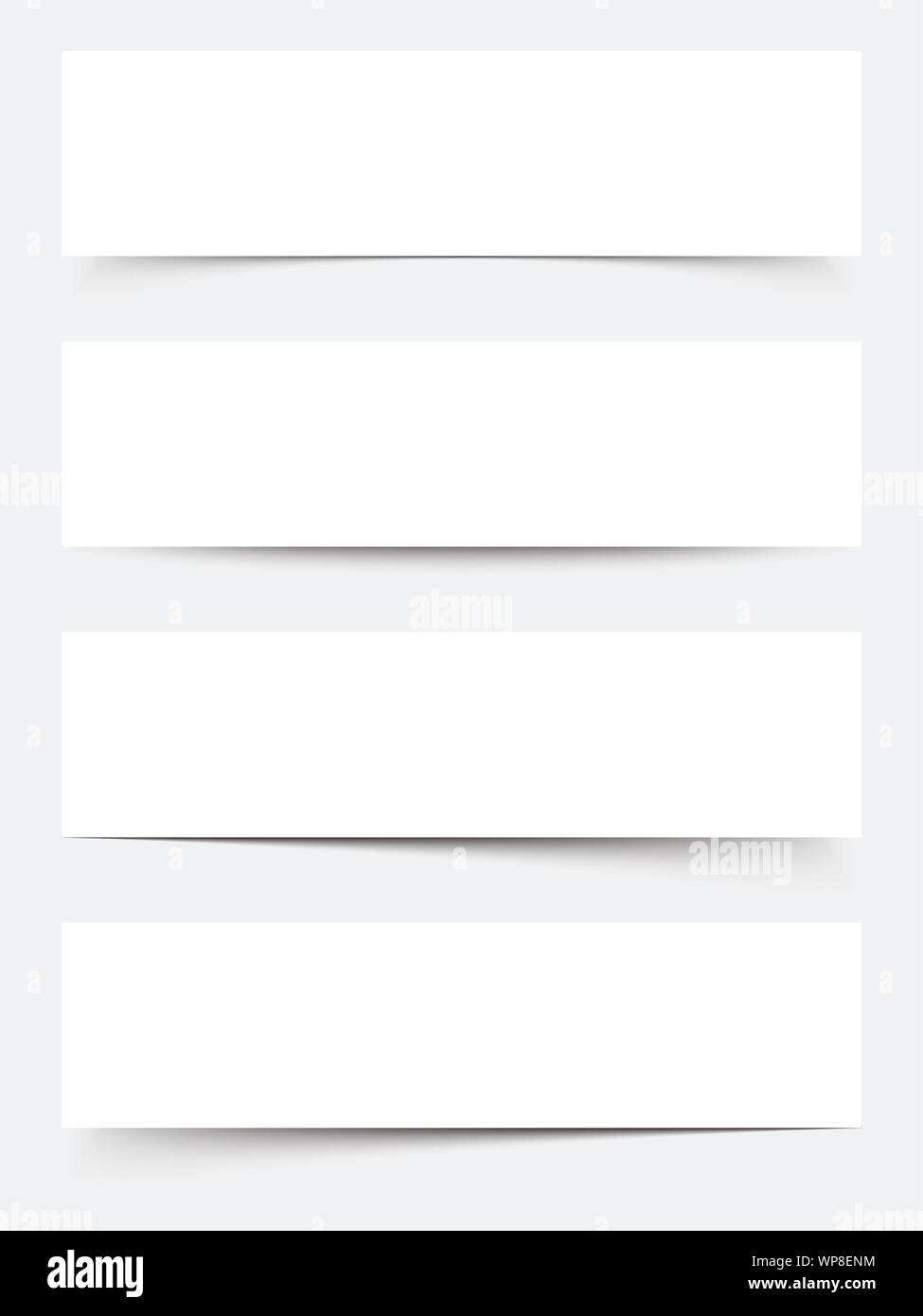 Set of four vector blank white web banners Stock Vector Image & Art - Alamy