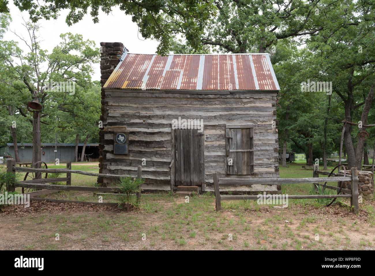 Log building at the Grayson County Frontier Village and Museum at Loy