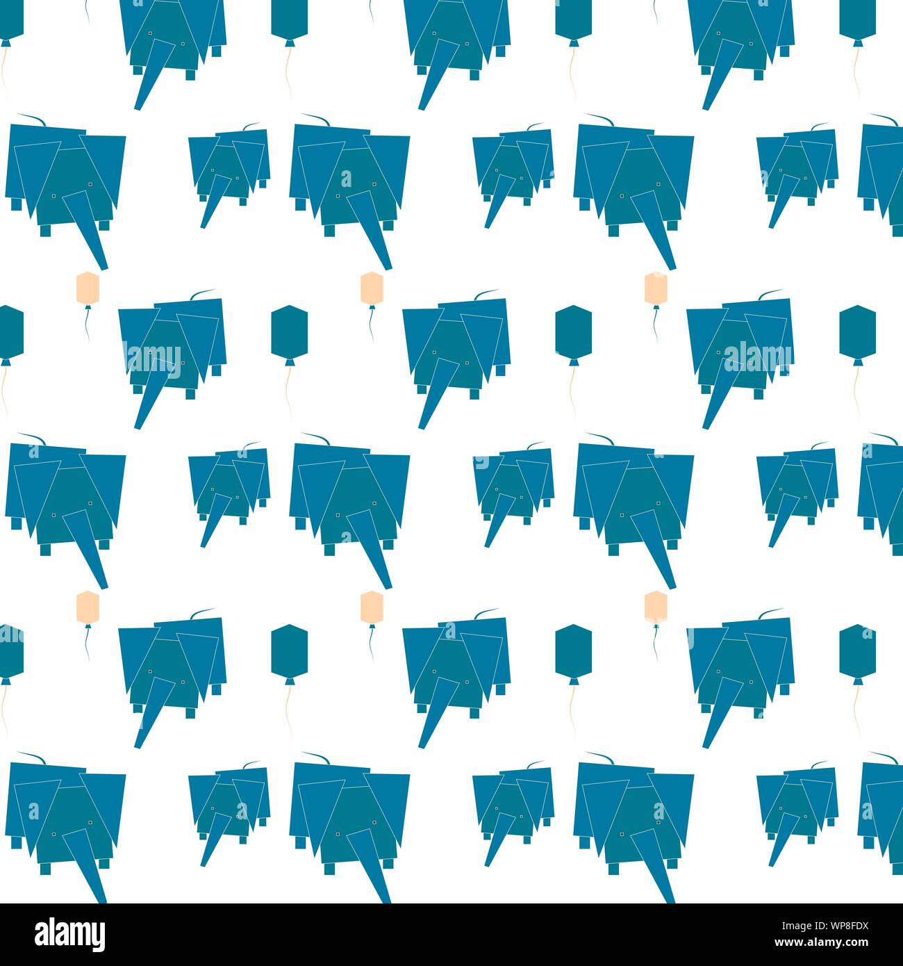 pattern with abstract elephants. vector illustration. wrapping paper ...