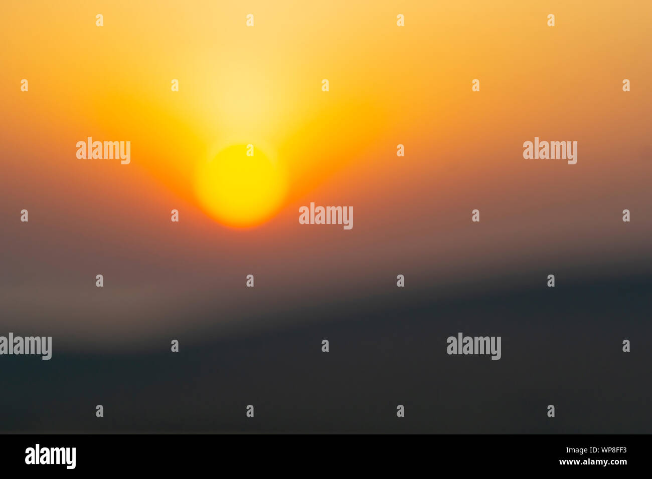 Golden sun orb above horizon hi-res stock photography and images - Alamy
