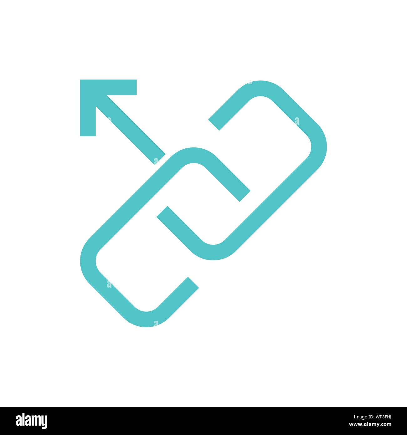 site Link & Connectedness Icon with Chain Link Stock Vector Image