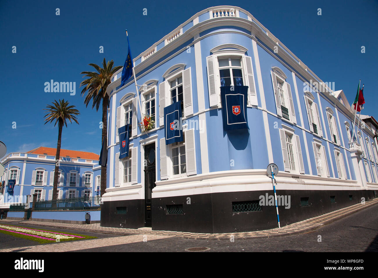Palace (Palacio da Conceiçao) in Ponta Delgada. Sao Miguel island, Azores islands, Portugal. Stock Photo