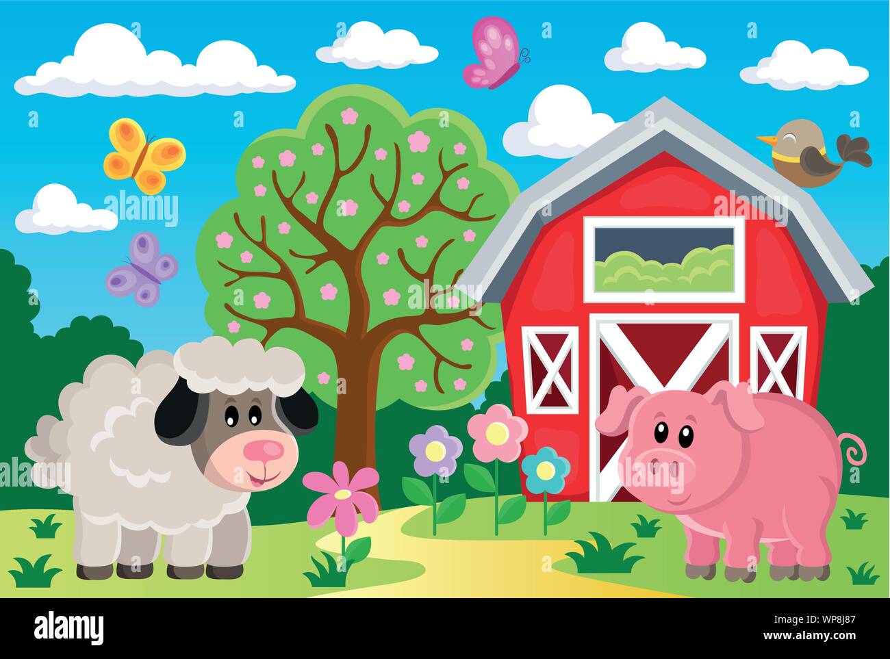 Farm topic image 4 Stock Vector