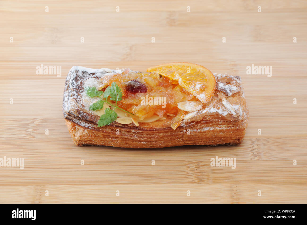 orange marmalade tart pie on table Stock Photo