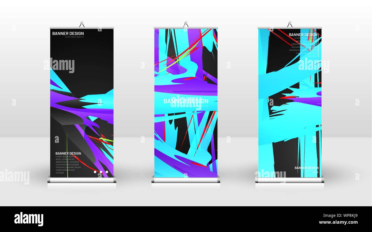 Vertical banner template design. can be used for brochures, covers ...