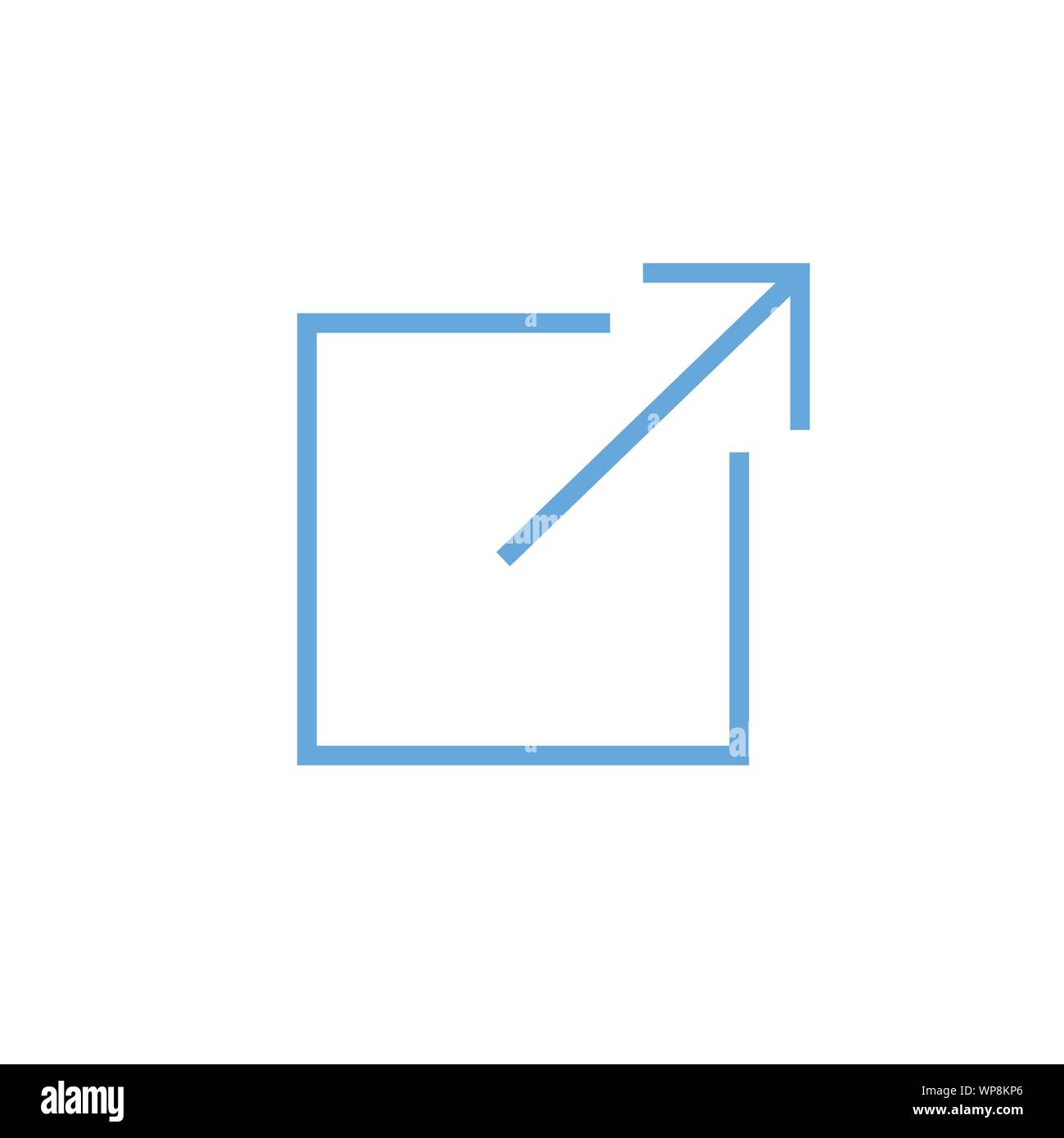 External link icon that has square and arrow imagery Stock Vector