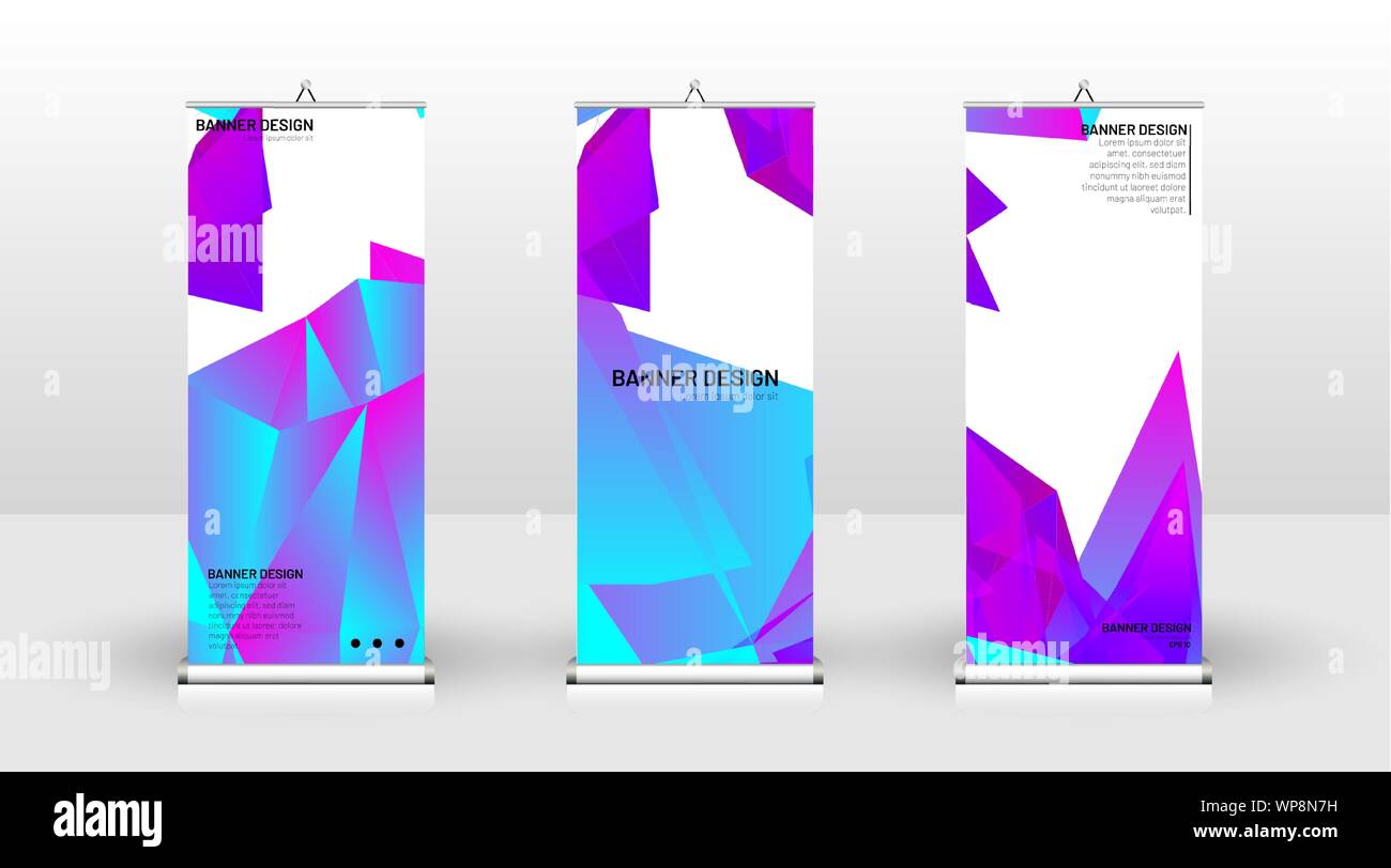 Vertical Banner Template Design Can Be Used For Brochures Covers
