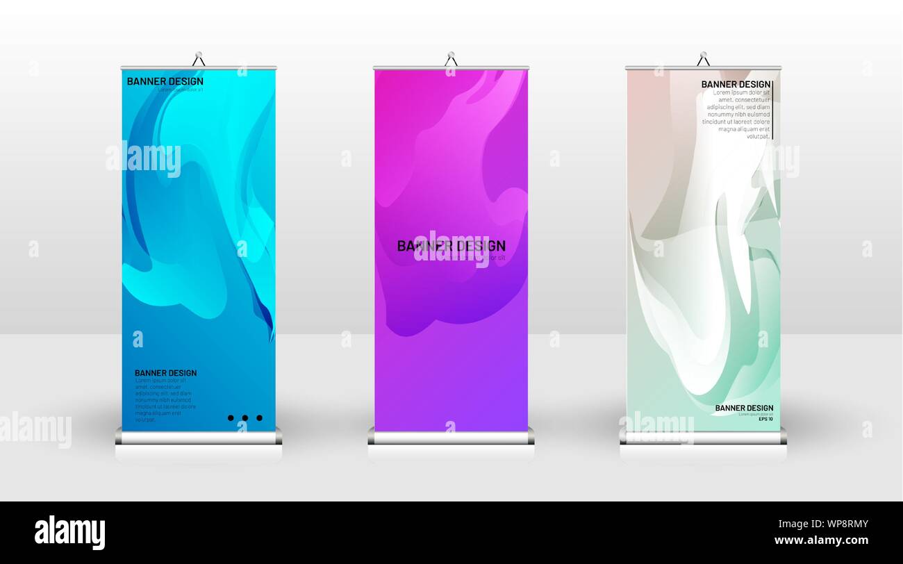 Vertical Banner Template Design Can Be Used For Brochures Covers