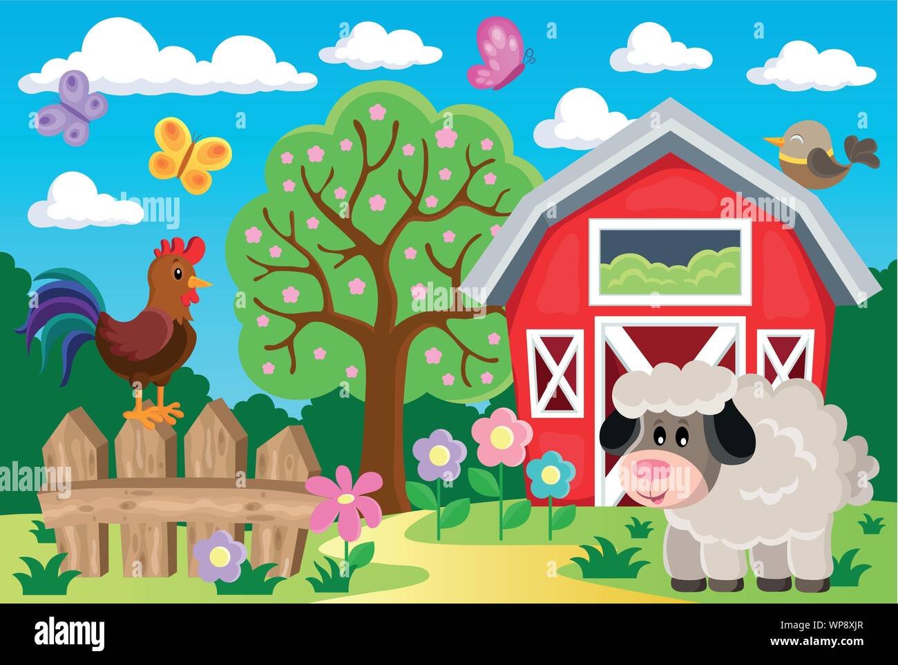 Farm topic image 8 Stock Vector