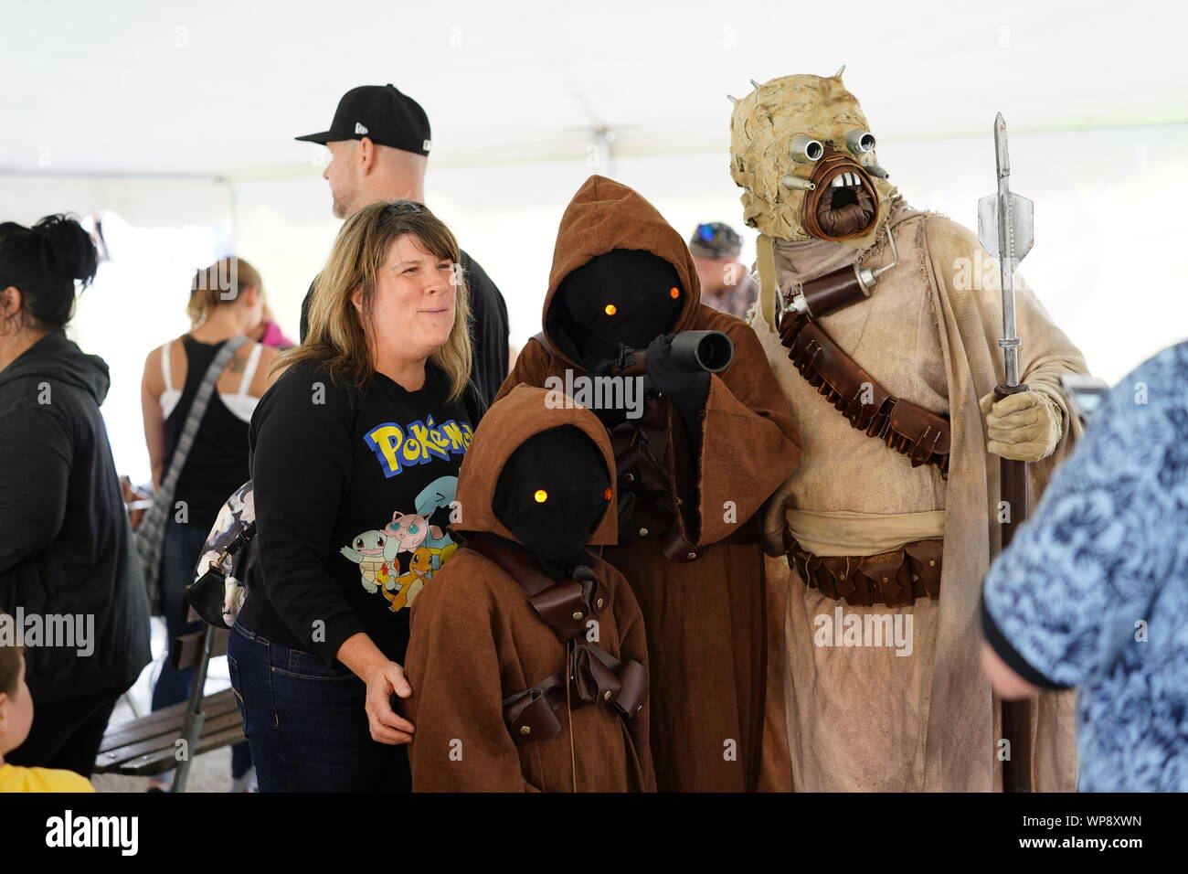 Rahr West Art Museum, Manitowoc, Wisconsin Celebrating Sputnikfest along with Wisconsin Garrison 501st Star Wars Performers Stock Photo