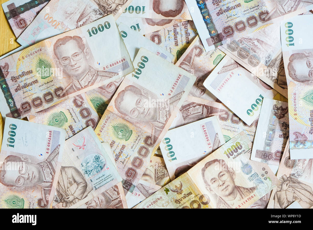 1000 THB money background close up object of business concept, Thai