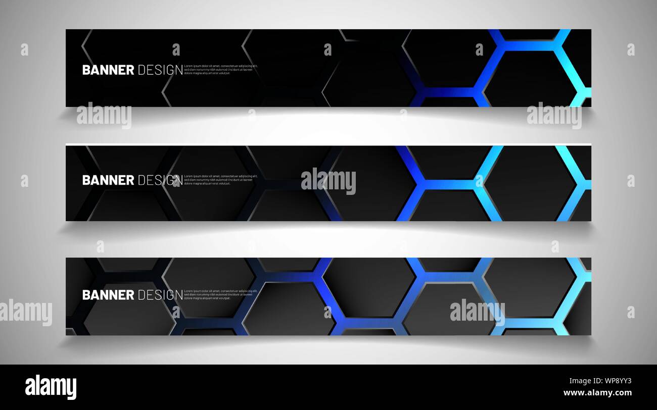 Set The Background Of The Hexagon Banner Gradient Color Light