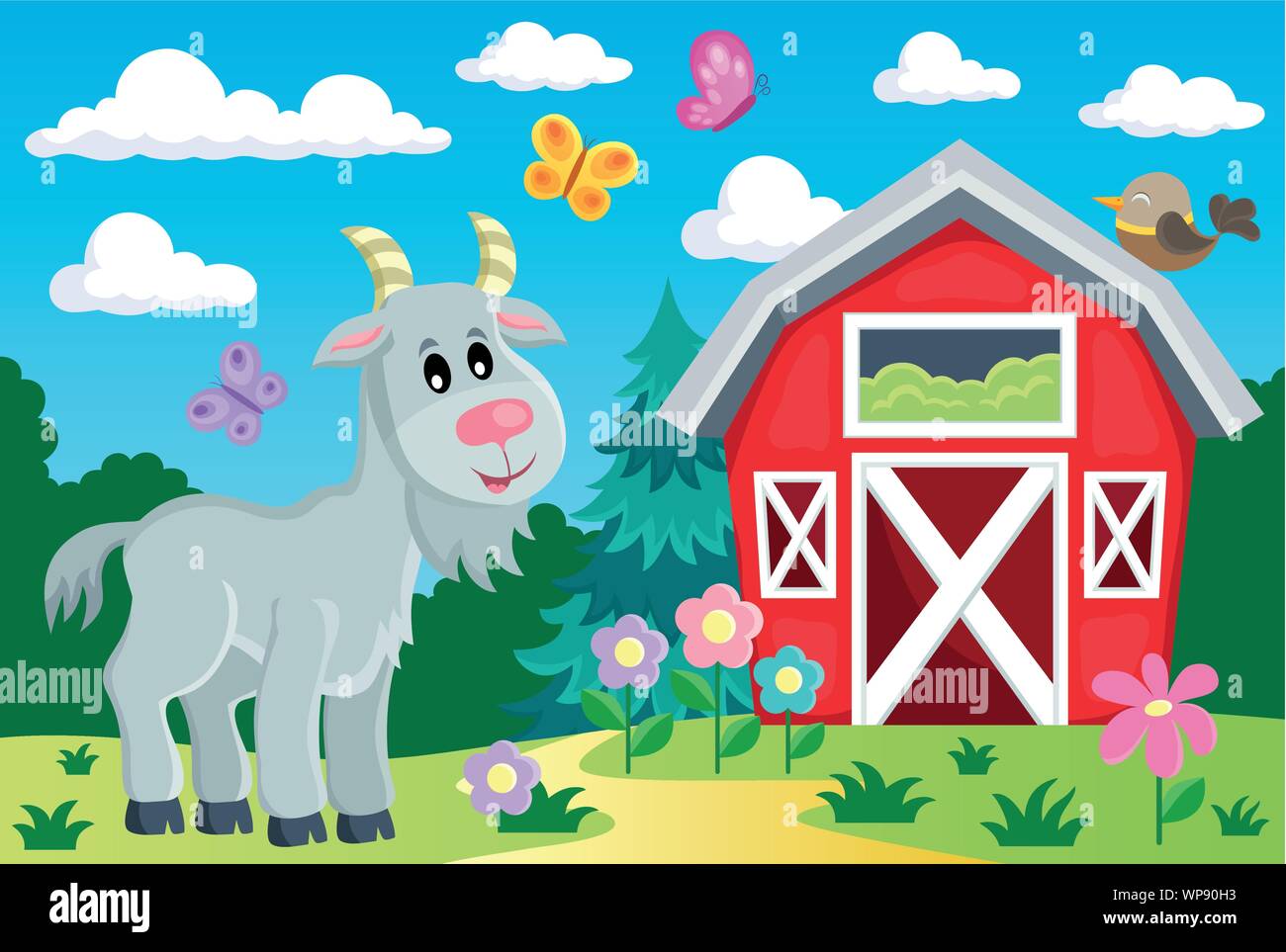 Farm topic image 6 Stock Vector