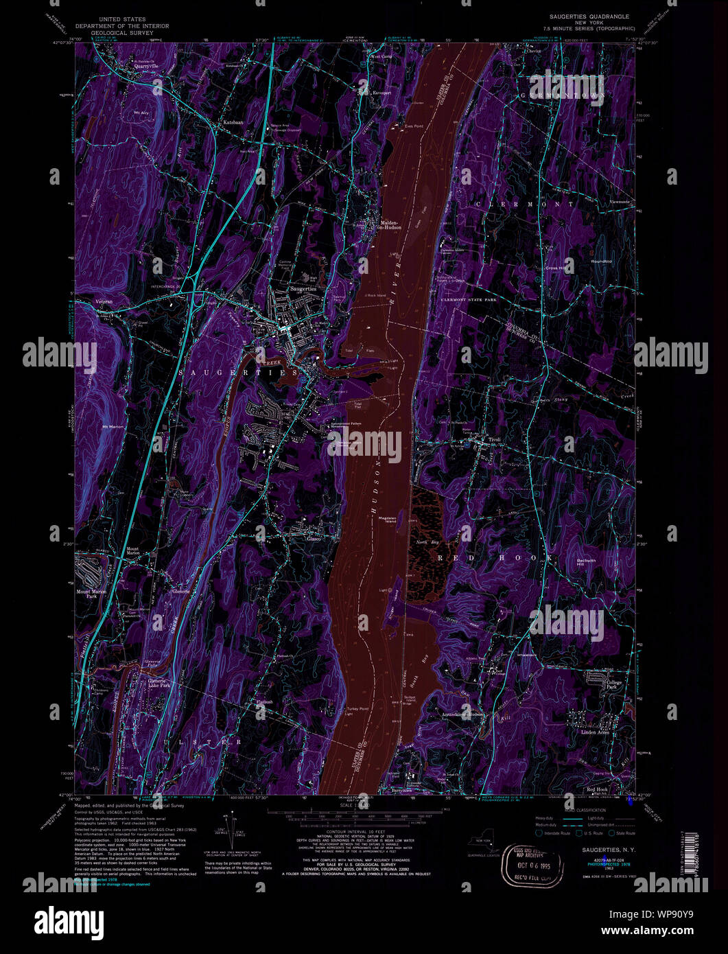 Map of saugerties new york hires stock photography and images Alamy