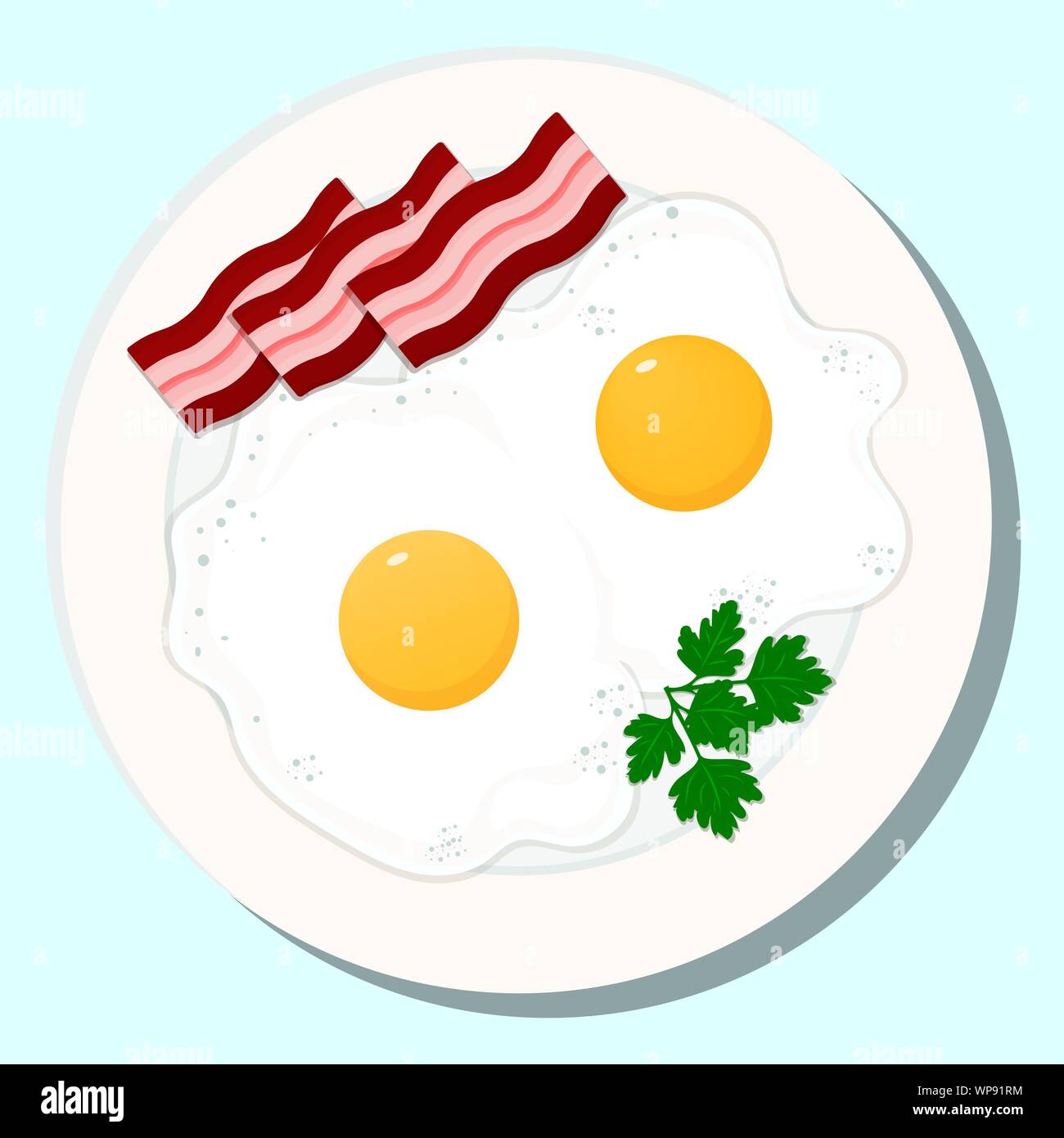 Gourmet Fried Eggs Drawing Illustration PNG Images