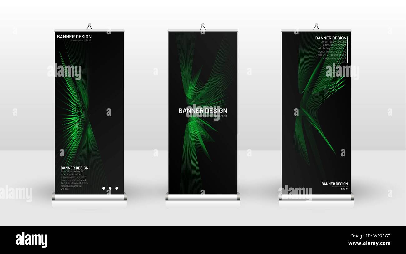 Vertical Program Banner Vertical banner template design. can be used for brochures, covers ...
