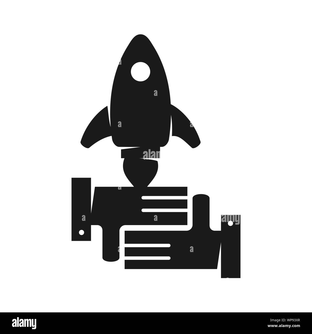 Rocket Commitment Teamwork Together Black Logo Stock Vector Image & Art ...
