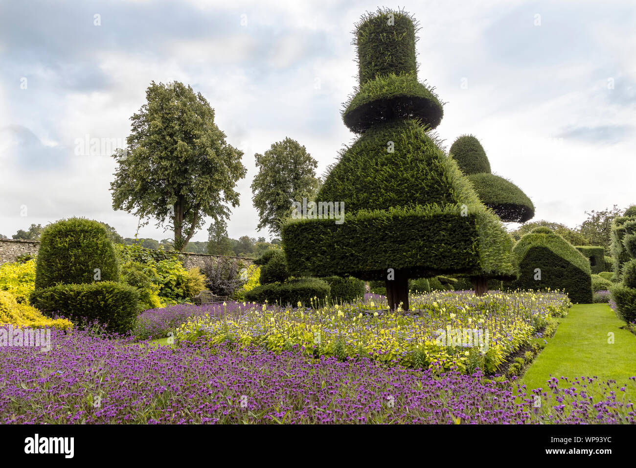 Oldest topiary park in the world with fantastically shaped plants at