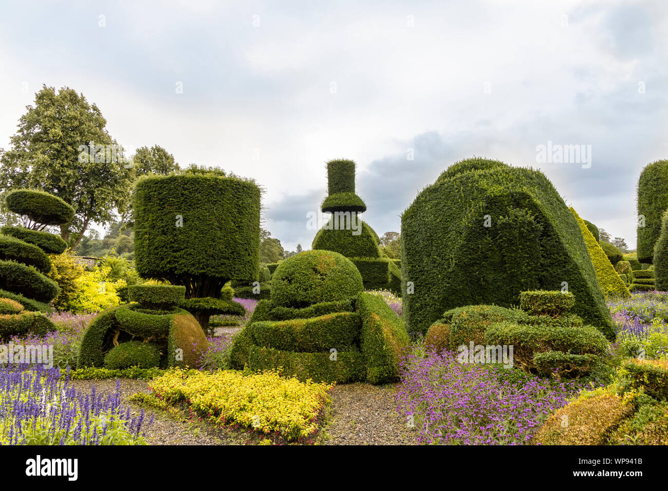 Oldest topiary park in the world with fantastically shaped plants at