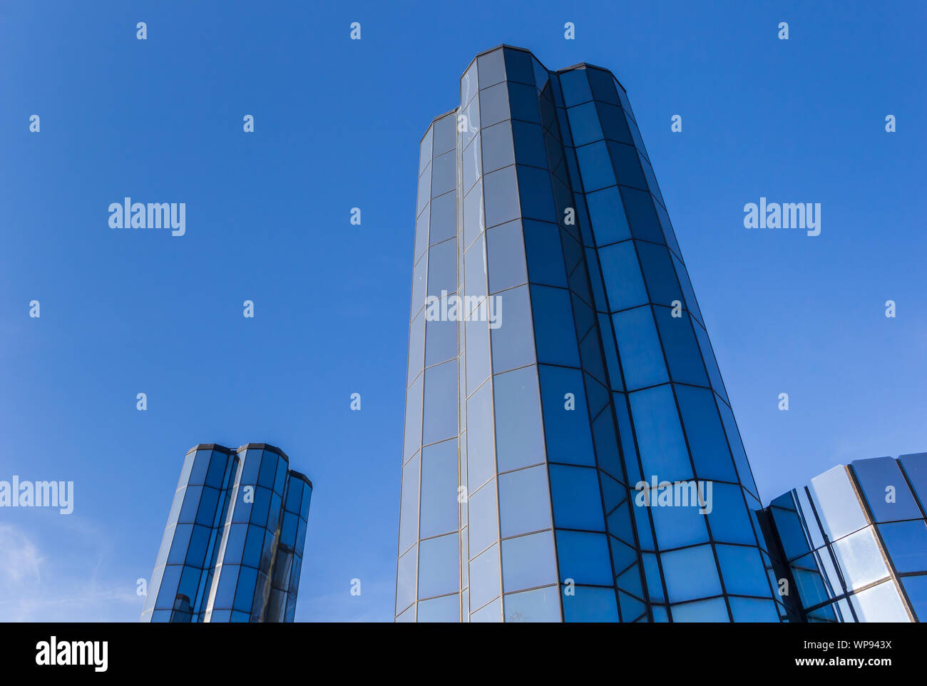 Towers of the beer brewery in Jever, Germany Stock Photo