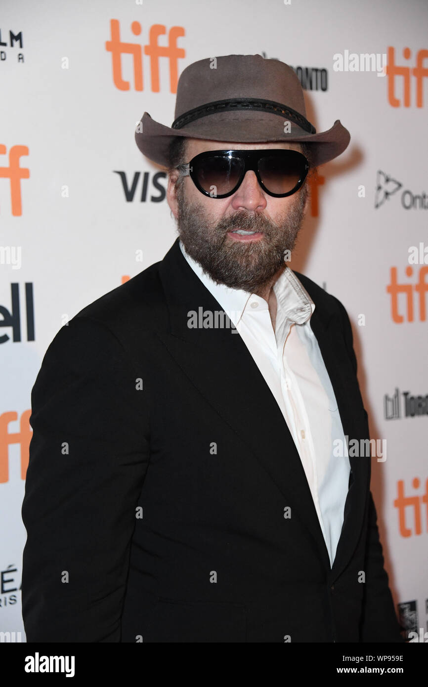 September 7, 2019, Toronto, Canada: NICOLAS CAGE attends the 'Color Out Of Space' premiere during the 2019 Toronto International Film Festival at Ryerson Theatre. (Credit Image: © Igor Vidyashev/ZUMA Wire) Stock Photo