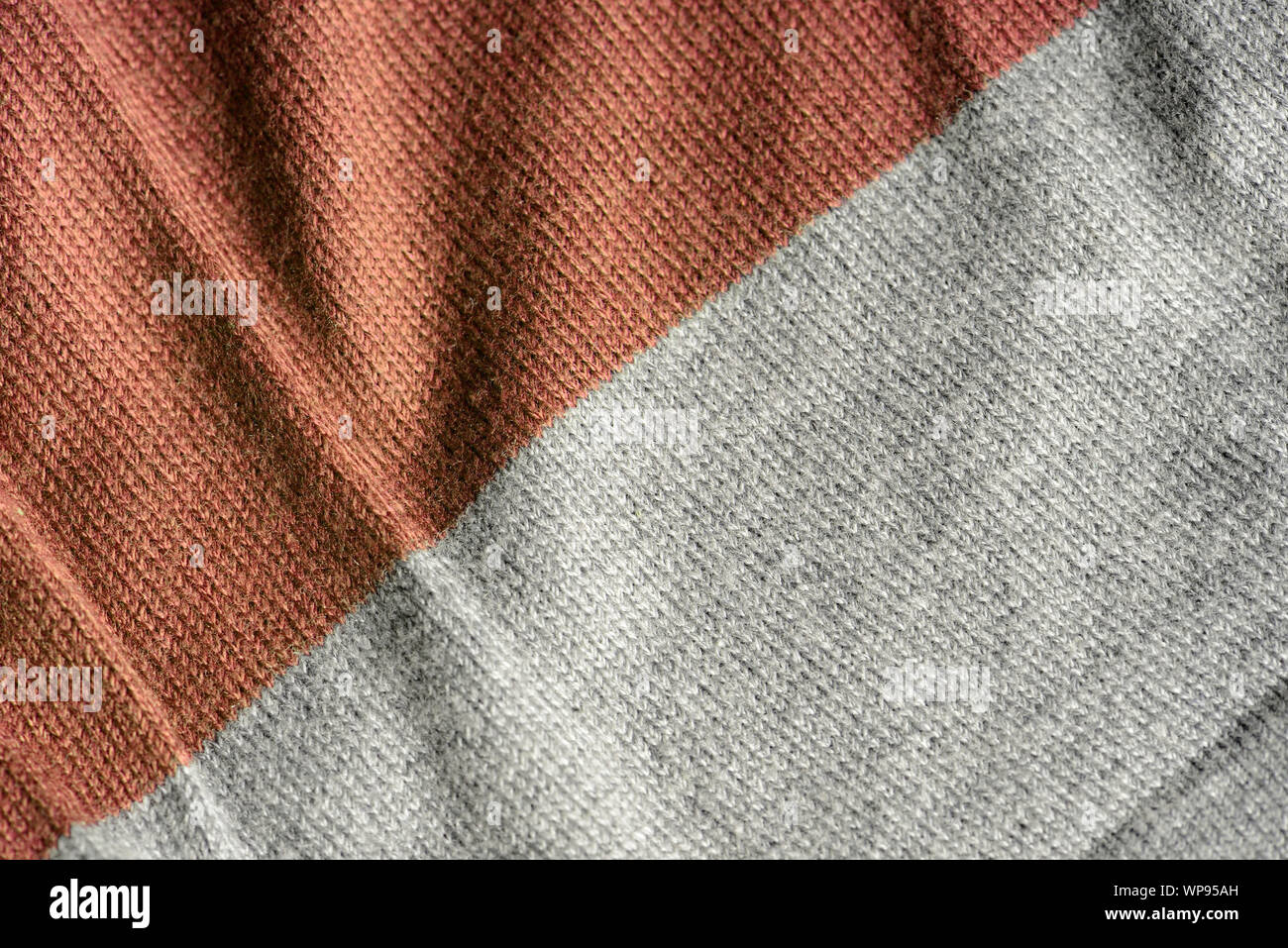 Knitted fabric texture close up. Textile background Stock Photo