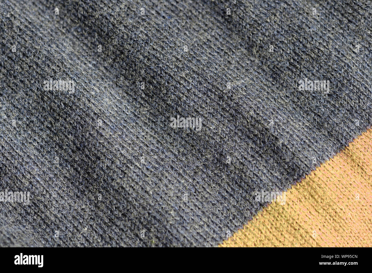 Knitted fabric texture close up. Textile background Stock Photo