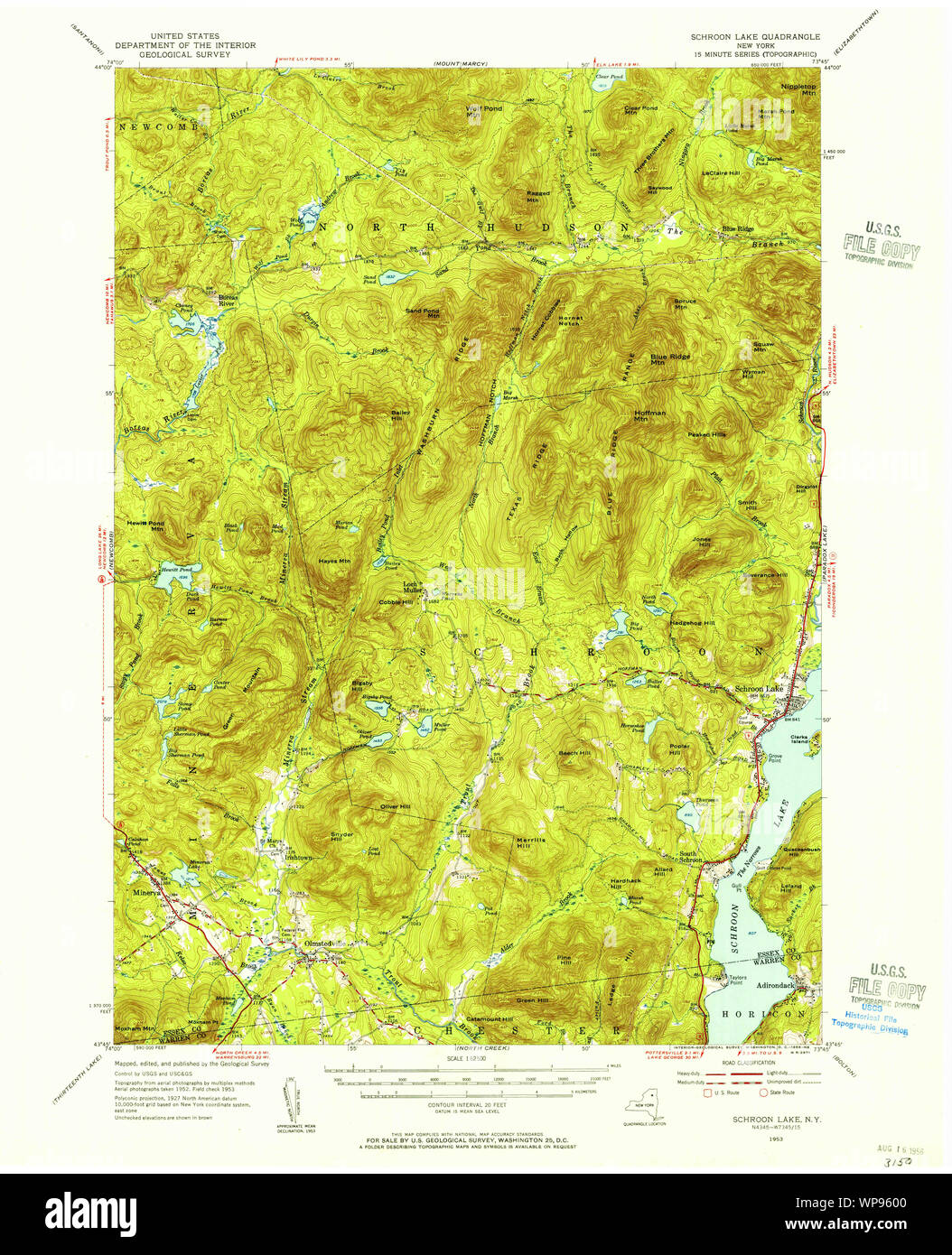 Map of schroon lake hires stock photography and images Alamy