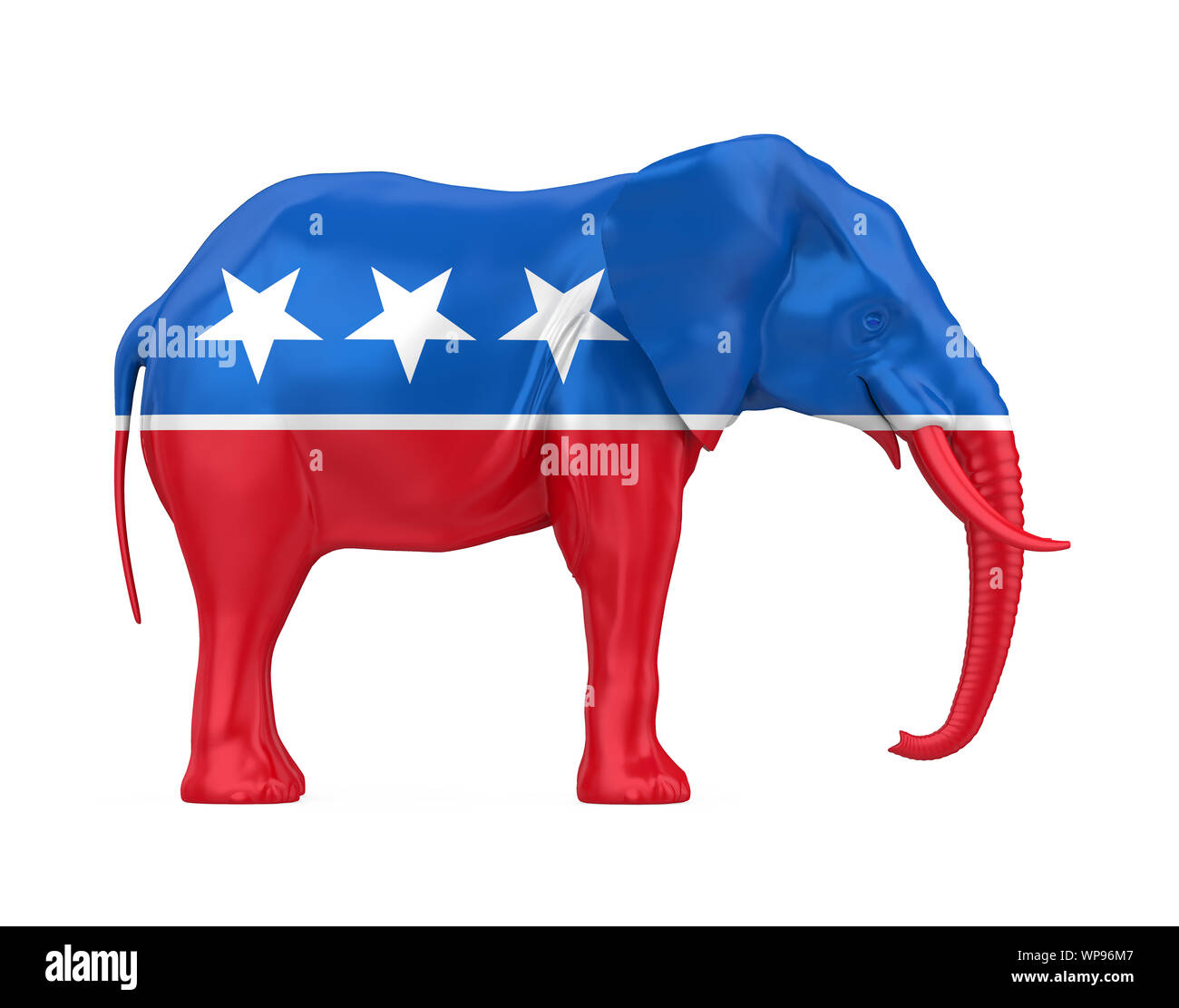 Republican Elephant Illustration Isolated Stock Photo