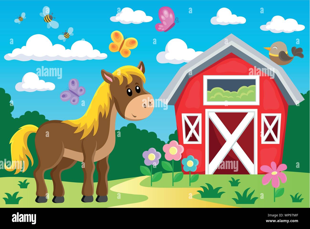 Farm topic image 3 Stock Vector