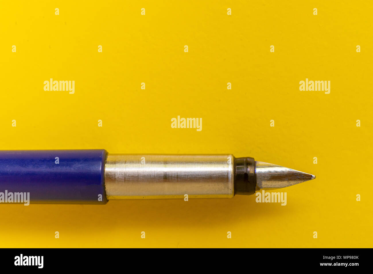 classic elegant fountain pen on the table, simple concepts Stock Photo