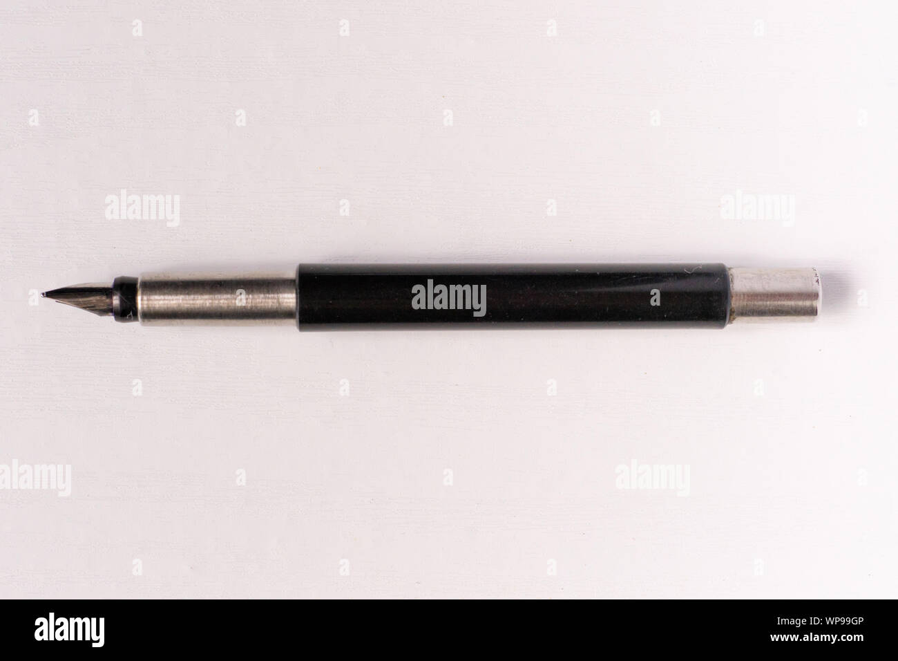 classic elegant fountain pen on the table, simple concepts Stock Photo