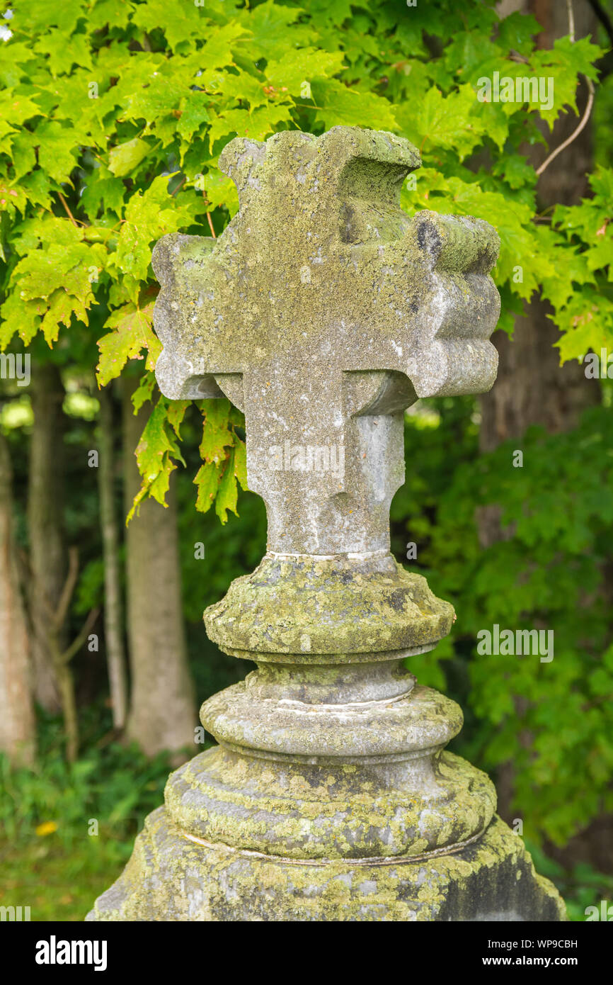 Ancient cemetery grounds showing aged tomb stones Stock Photo Alamy
