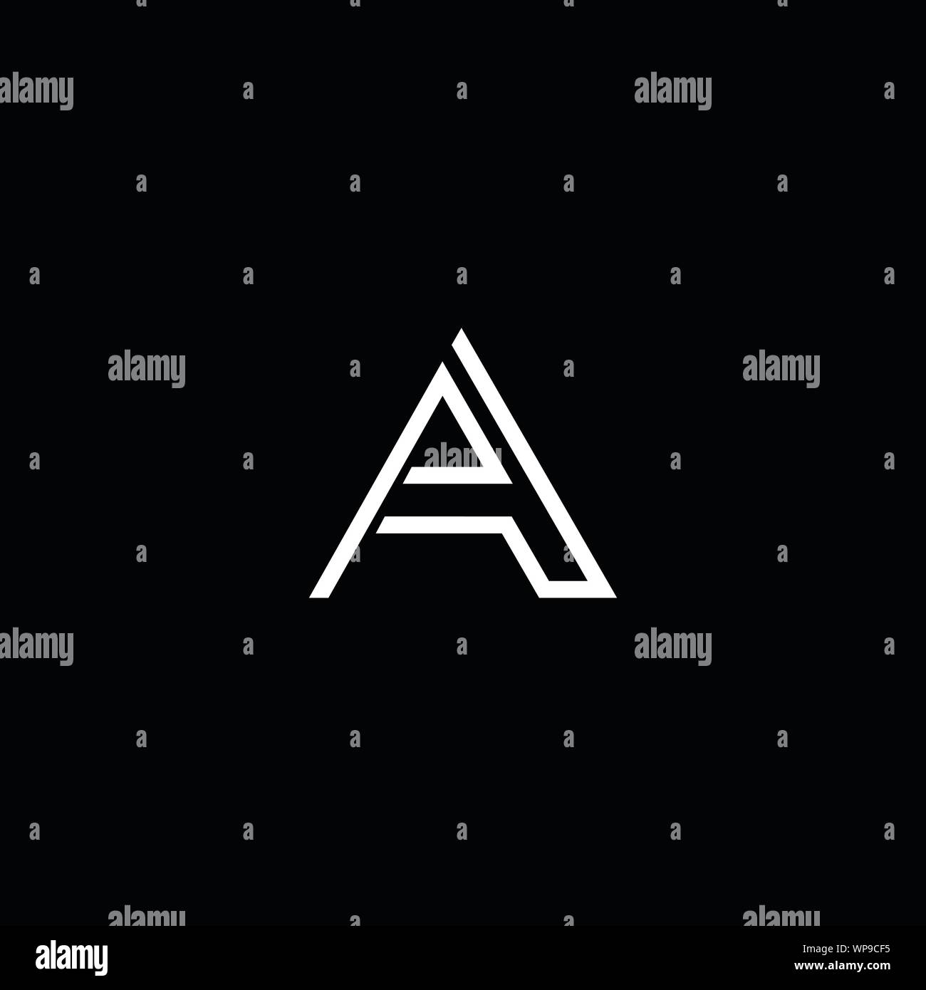 Creative Innovative Initial Letter logo AA A. Minimal luxury Monogram ...