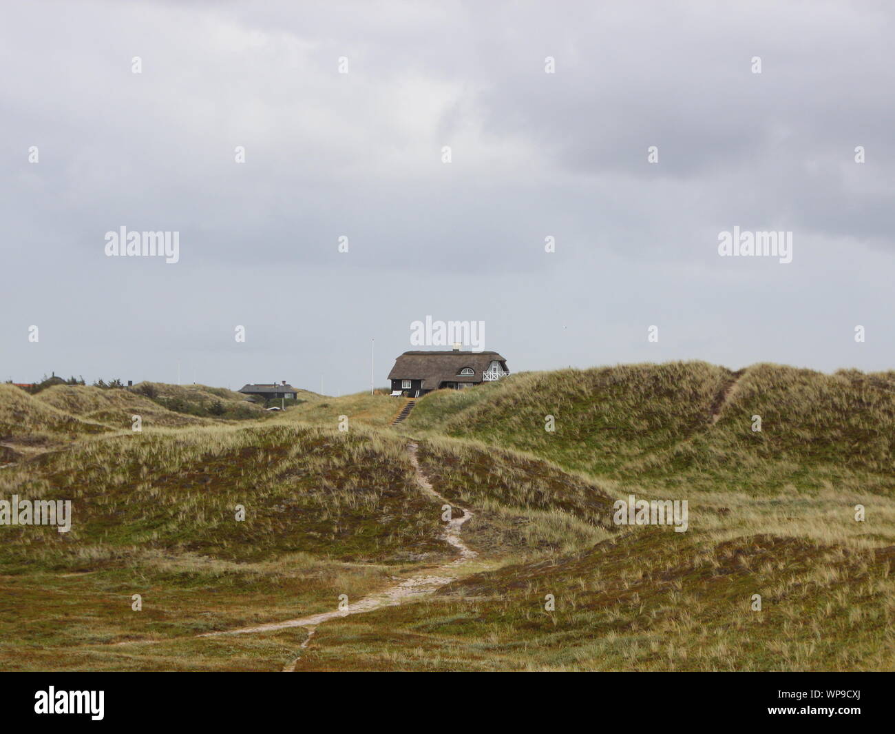 Summer House on top of Sand Dune in Denmark Stock Photo Alamy
