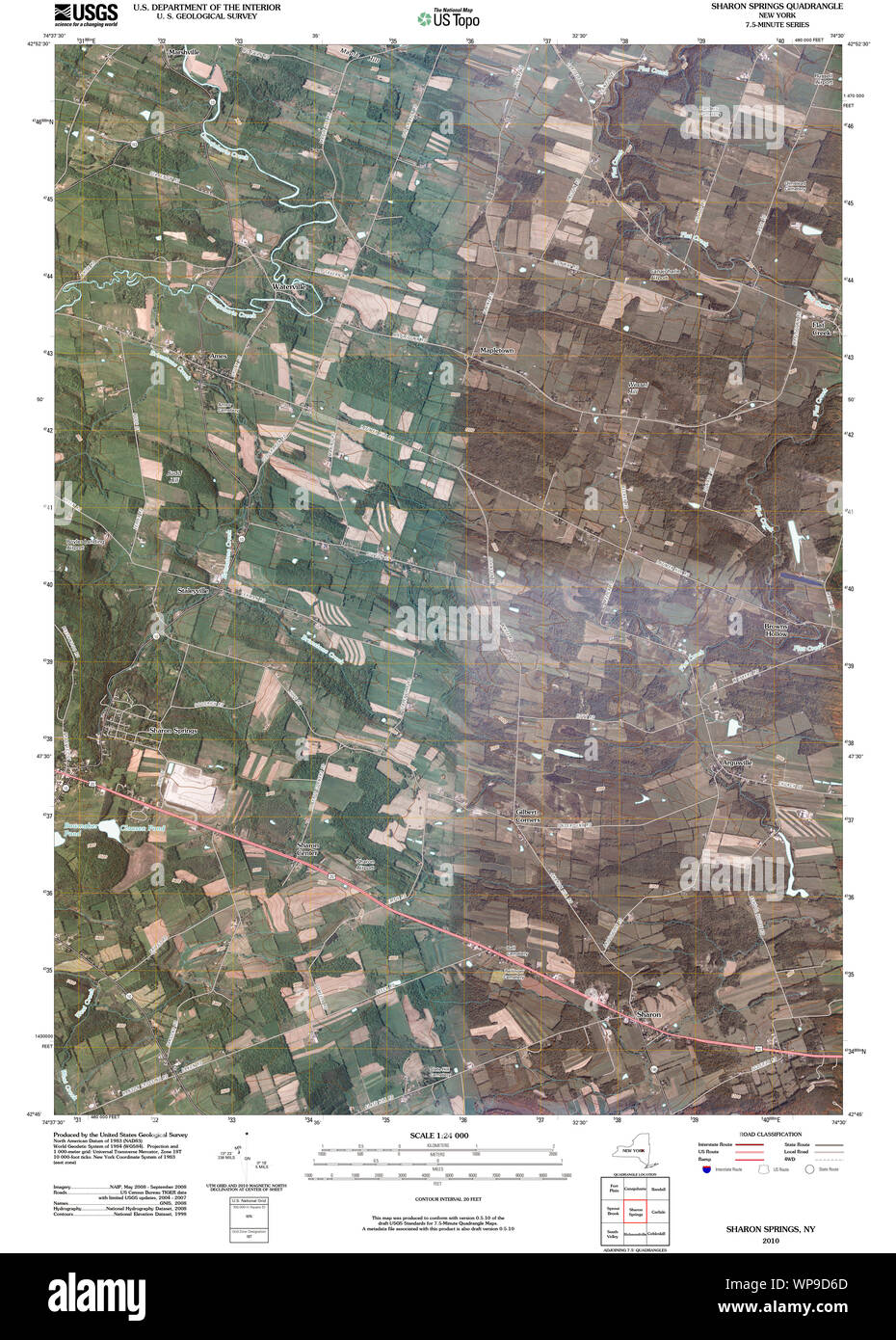 Map of sharon springs Cut Out Stock Images & Pictures Alamy