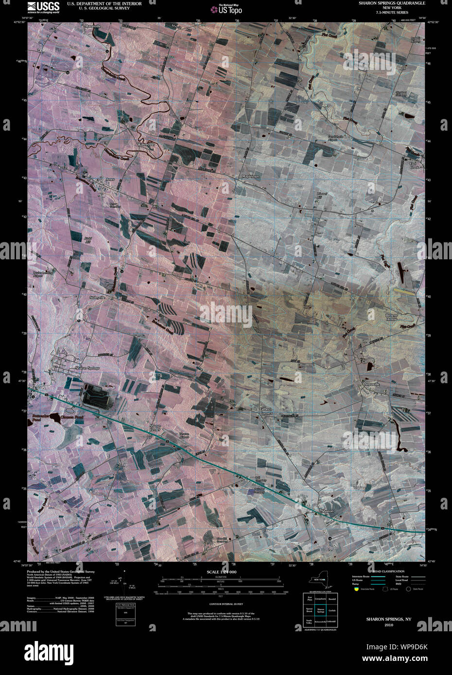 Map of sharon springs hires stock photography and images Alamy