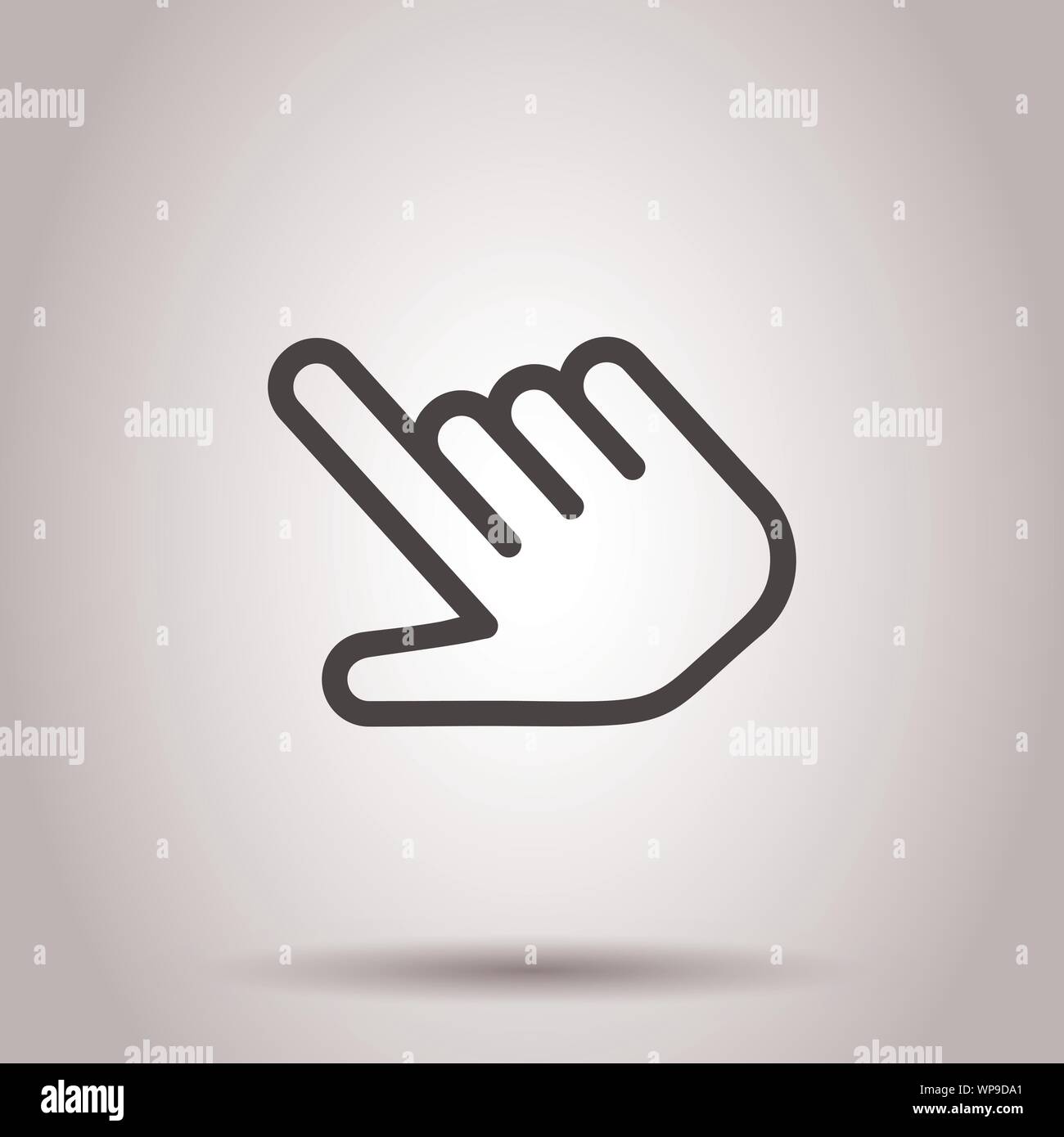Click mouse icon in flat style. Pointer vector illustration on isolated ...
